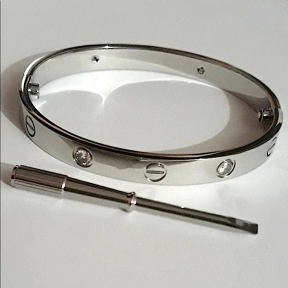 Silver Bangle Love Screwdriver Bangle Bracelet Screw - Picture 4 of 8